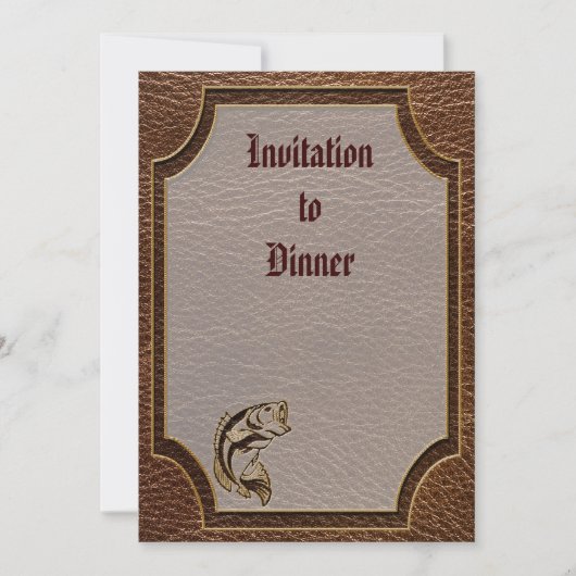 革のような魚 招待状 (正面)