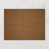 革のウェスタンワイルドウェストカウボーイ セーブ・ザ・デート 案内ポストカード (裏面)