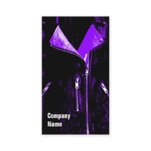 革のジャケットの紫色の黒い側面の文字