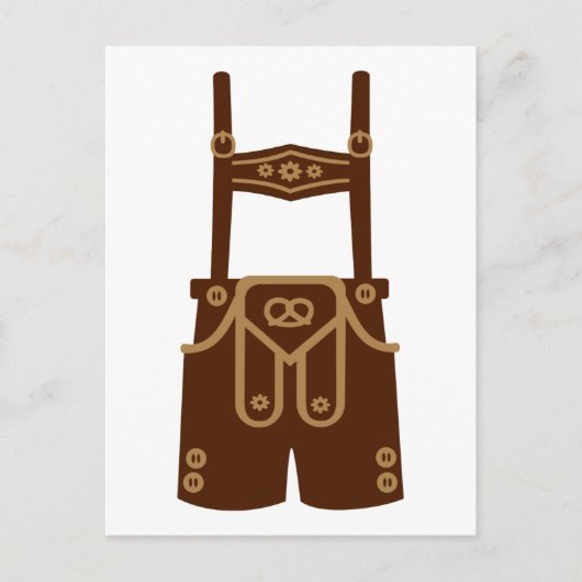 革のズボン バイエルン オクトーバーフェスト ポストカード (正面)