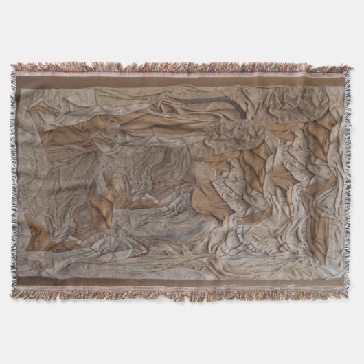 革のテクスチャーに織り投げ毛布! スローブランケット (正面)