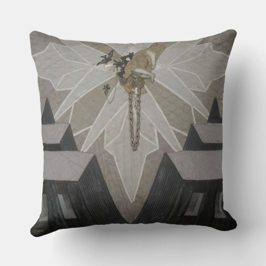 革のテクスチャー枕 クッション (裏面)