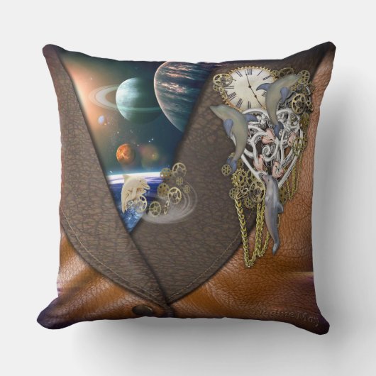 革のドルフィンタイム クッション (正面)