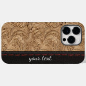 革のモチーフ柄 Case-Mate iPhoneケース (裏面 (横))