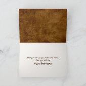 革の上にロープの写真フレーム カード (内部)