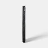 革の上のダイヤモンドドリップ iPhoneケース (左側面)