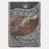 革の上の時間の車輪 スローブランケット (正面縦)