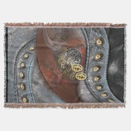 革の上の時間の車輪 スローブランケット (正面)