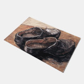 革の下駄のペア – ヴァン・ゴッホ ドアマット (アングル)