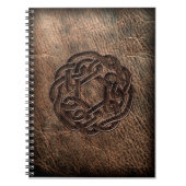 革の円形のケルト結び目模様 ノートブック (正面)