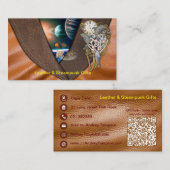 革の名刺にドルフィンスチームパンク 名刺 (正面/裏面)