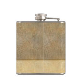 革の外観ヴィンテージ上品な古い車パーソナライズされた フラスク (裏面)