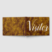 革の大理石のフェイク外観 | ビジターログマニュアル ゲストブック (全面)