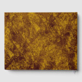 革の大理石のフェイク外観 | 茶色の金ゴールド装飾 ゲストブック (裏面)