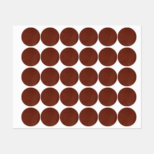 革の小さな丸の防水ラベル（0.75インチ） ラベル (シート)