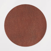 革の小さな丸の防水ラベル（0.75インチ） ラベル (デザイン1)