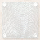 革の皮、テクスチャ付きの背景 ガラスコースター (裏面)