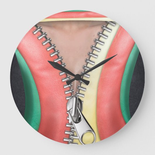 革の目 ラージ壁時計 (正面)