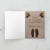 革の結婚式 デザイン サンキューカード (内部)
