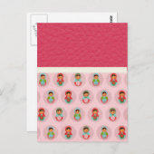 革の美しくロシアのなネスティング人形 ポストカード (正面/裏面)