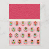 革の美しくロシアのなネスティング人形 ポストカード (正面)