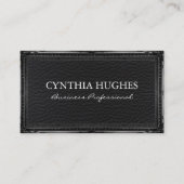 革の背景 |黒のアンティーク枠 名刺 (正面)