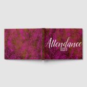 革はピンクに見フェイクえる | 出席簿 ゲストブック (全面)