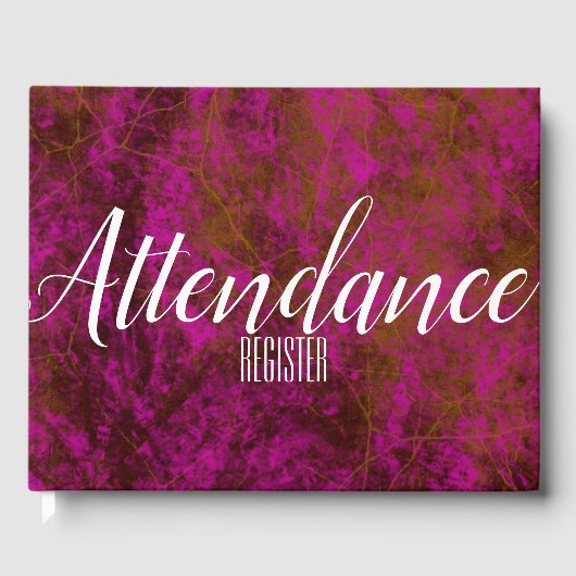 革はピンクに見フェイクえる | 出席簿 ゲストブック (正面)