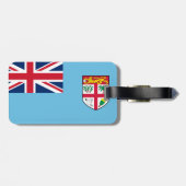 革ひも付きフィジーの荷札の旗 ラゲッジタグ (裏面横)