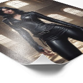 革を被ったゴシックのベビーポーティング放棄された倉庫 フォトプリント            (角)