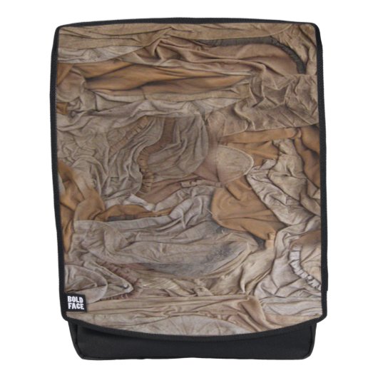 革スエード構造 バックパック (正面)