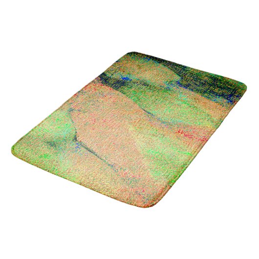 革スタイルしわとオレンジ色の緑擦り切れたの絵を描 バスマット (アングル)