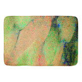 革スタイルしわとオレンジ色の緑擦り切れたの絵を描 バスマット (正面)