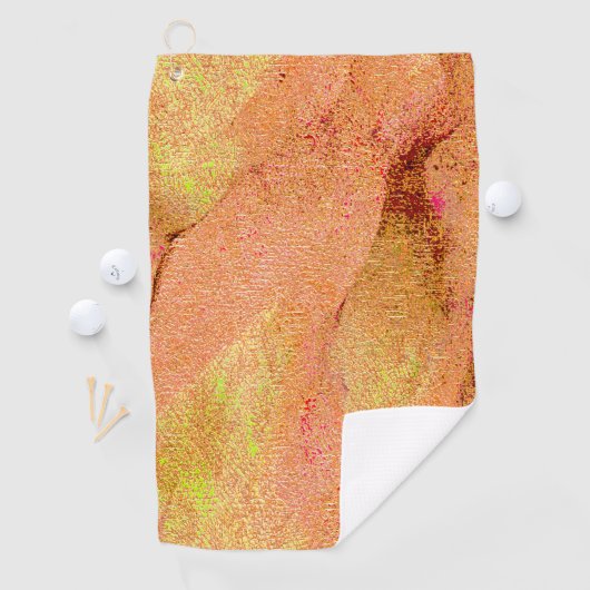 革スタイルに擦り切れたシ絵を描ワ、サーモン ゴルフタオル (インサイチュ)