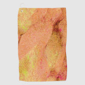 革スタイルに擦り切れたシ絵を描ワ、サーモン ゴルフタオル (正面)