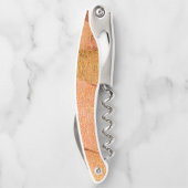 革スタイルに擦り切れたシ絵を描ワ、サーモン ソムリエナイフ (裏面)