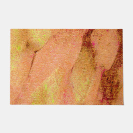 革スタイルに擦り切れたシ絵を描ワ、サーモン ドアマット