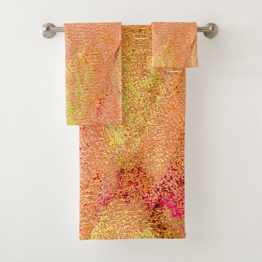 革スタイルに擦り切れたシ絵を描ワ、サーモン バスタオルセット (インサイチュ)