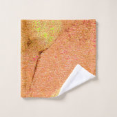 革スタイルに擦り切れたシ絵を描ワ、サーモン バスタオルセット (ウォッシュタオル)