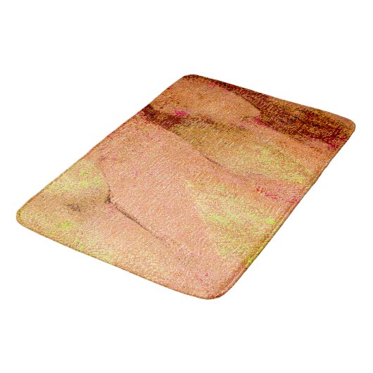 革スタイルに擦り切れたシ絵を描ワ、サーモン バスマット (アングル)