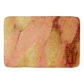 革スタイルに擦り切れたシ絵を描ワ、サーモン バスマット (正面)