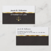 革スタイルの弁護士の名刺 名刺 (正面/裏面)