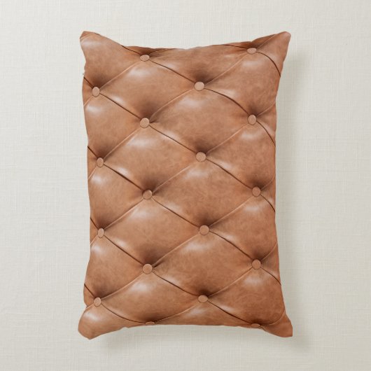 革ソファの背景 アクセントクッション (正面(垂直))