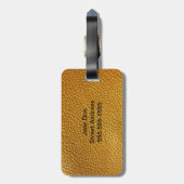 革デザインのアクリルの荷物のラベル ラゲッジタグ (裏面縦)