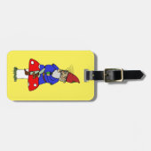 革バックルが付いているノルマンの格言の荷物のラベル ラゲッジタグ (正面横)