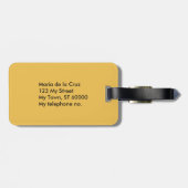 革バンドが付いているカスタムな荷物のラベル ラゲッジタグ (裏面横)