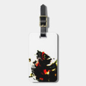 革バンドが付いているゾンビ犬の荷物のラベル ラゲッジタグ (正面縦)