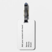 革バンドが付いているテューバの荷物のラベル ラゲッジタグ (裏面縦)