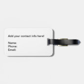 革バンドが付いているテューバの荷物のラベル ラゲッジタグ (裏面横)