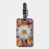 革バンドが付いているデイジーの荷物のラベル ラゲッジタグ (正面縦)